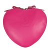 Kožená kabelka v tvare srdca Cuore Fuxia