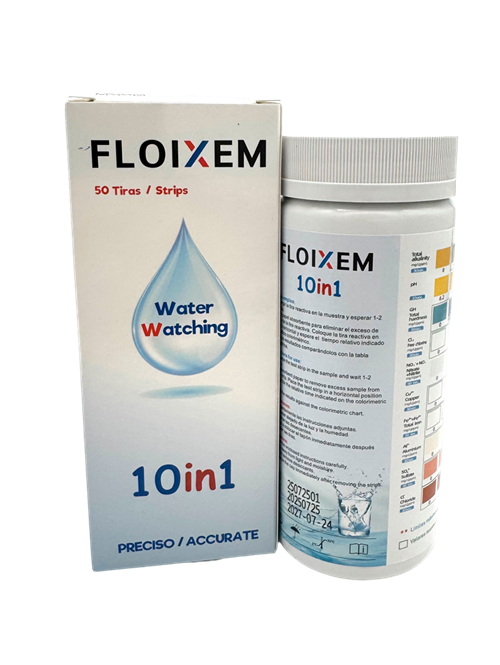 FLOIXEM® Strip10 multiparametrické testovací proužky kvality vody pro topné, chladicí a pitné systémy