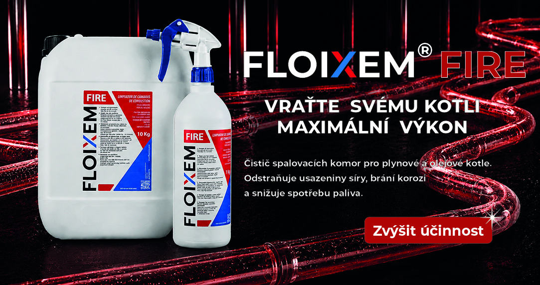FLOIXEM® FIRE profesionální čistič spalovacích komor plynových a olejových kotlů (Ready-to-use)