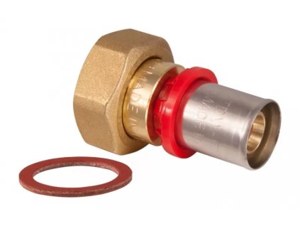 TDM BRASS PEX 1626 přechod press s maticí a plochým těsněním