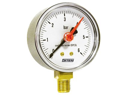 SITEM MR manometr  1/2" DN 100 voda spodní