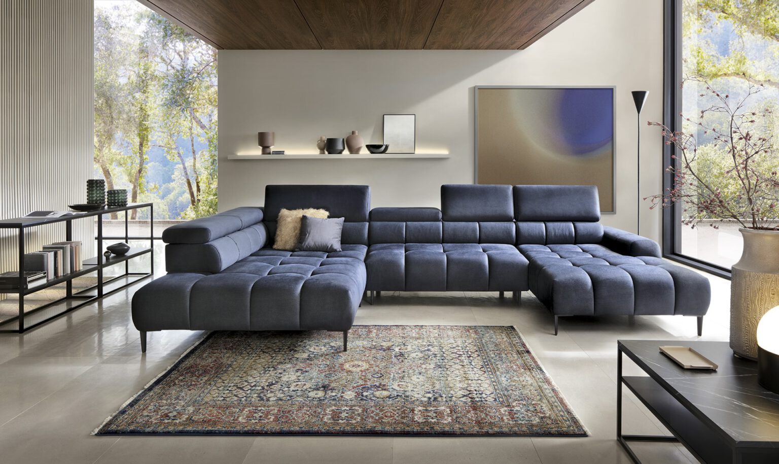 Sedacia súprava do U Cotta XL v modej latke