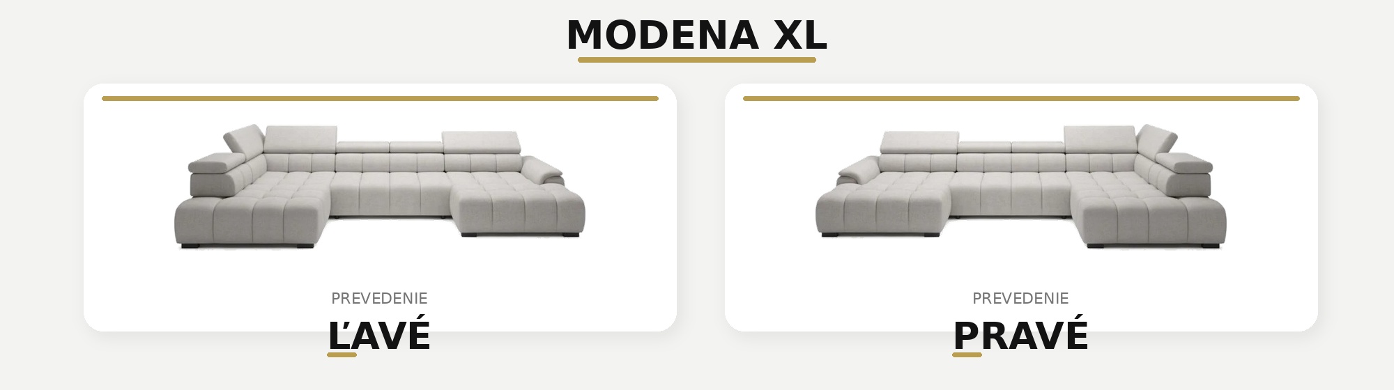 Sedacia súprava MODENA XL – ľavé a pravé prevedenie