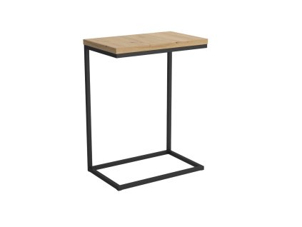 Príručný stolík NORI (Konštrukcia black / čierna, Vrchný plát artisan oak / dub artisan)