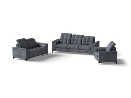 Sedacia súprava ALICA set 3+2+1, ANTHRACITE (Poťahová látka akciová)