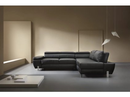 Kožená sedačka TALVERA Mini v modernom interiéri, rohové prevedenie