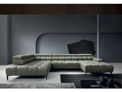 Kožená sedačka COTTA XL v modernom interiéri, účkové prevedenie