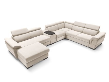 Sedacia súprava TAURUS XL béžová (Prevedenie (roh) Ľavé, Poťahová látka akciová)