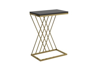 Príručný stolík PIOLI (Konštrukcia black / čierna, Vrchný plát artisan oak / dub artisan)