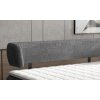 Boxspring posteľ - detail čela - sivé čalúnenie a tvarovanie