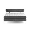 Čalúnená boxspring posteľ HOMELY I. - sivá - moderné nízke čelo - produktová fotografia
