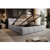 Čalúnená posteľ s úložným priestorom - otvorený box - sivá RELAXO