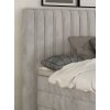 Čalúnená posteľ MEDINA - detail čela - sivé čalúnenie a prešívanie