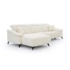 Sedacia súprava PALERMO malý roh white (Prevedenie (roh) Ľavé, Poťahová látka 1. cenová skupina standard)