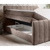 Boxspring posteľ s úložným priestorom - otvorený kontajner - pohľad zboku