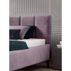 Posteľ PAUL - detail čela a bočnice - fialové čalúnenie
