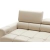 Detail sedacej súpravy COTTA sofa 3, kožené čalúnenie a polohovateľná opierka hlavy