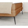 Boxspring posteľ - detail rohu - čalúnenie a kovová noha