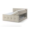 Boxspring posteľ HERA - béžová - bočný výklop - úložný priestor - produktová fotografia