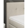 Boxspring posteľ - detail bočnice a matraca - béžové čalúnenie