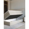 Boxspring posteľ s úložným priestorom - vyklopený rošt - úložný kontajner