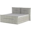 Čalúnená boxspring posteľ SNOW - sivá - moderné čelo - produktová fotografia