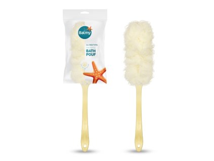 PNSP40 8691400505374 2 Bath Pouf with Handle Yellow