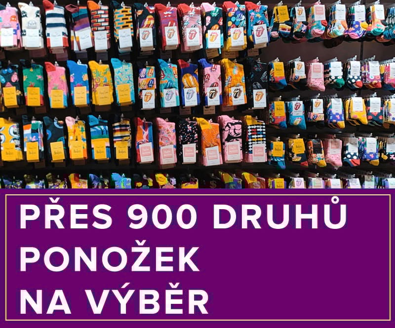 Přes 900 druhů ponožek na výběr