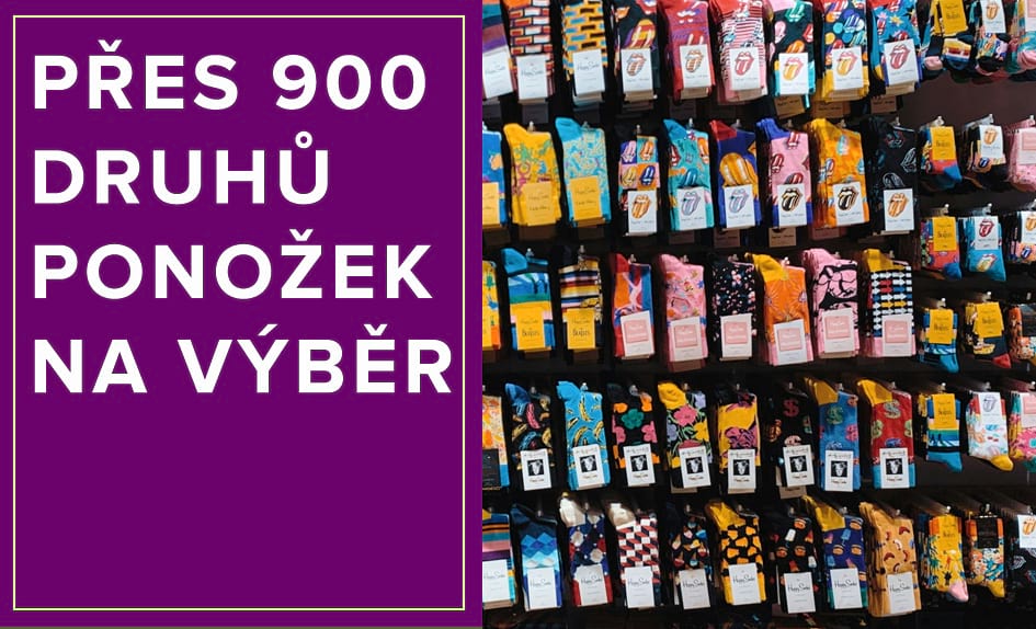 Přes 900 druhů ponožek na výběr