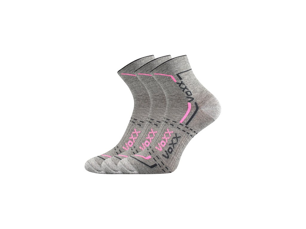 Ponožky Franz 03 světle šedá/růžová (Parametr-barva světle šedá/růžová, Velikost 39-42 (26-28))