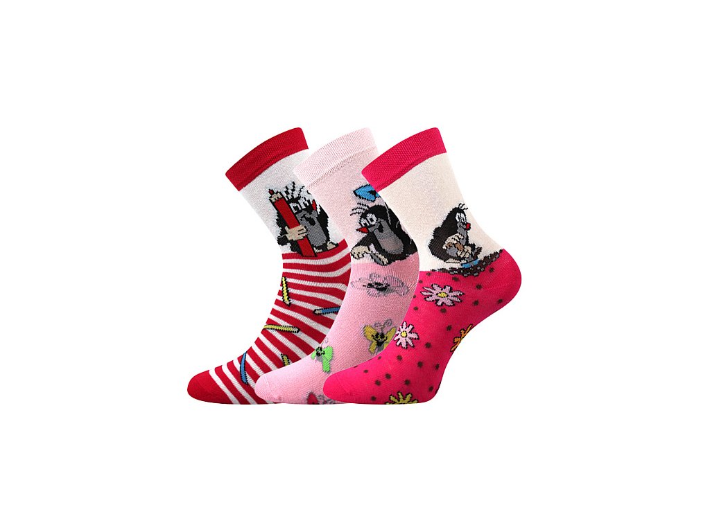 Ponožky Krtek mix 1 / holka (Parametr-barva mix 1 / holka, Velikost 30-34 (20-22))