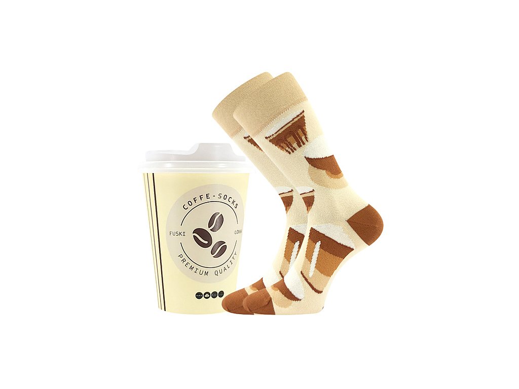 ponožky Coffee socks vzor 3 (Parametr-barva vzor 3, Velikost 42-45 (pánská))