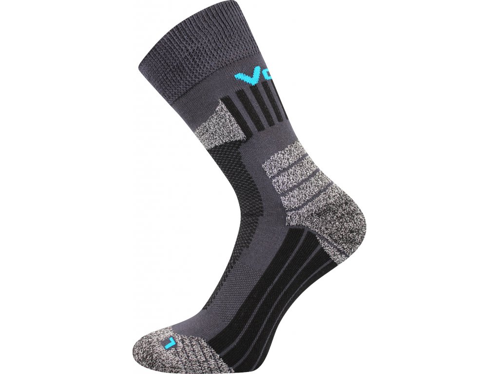 Teplé ponožky VoXX Egoist L+P tmavě šedé tmavě šedá/TYRKYS