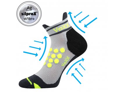 kompresní ponožky VoXX Sprinter světle šedé