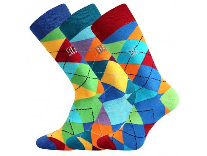 Ponožky Dikarus káro / mix A (Parametr-barva káro / mix A, Velikost 43-46 (29-31))