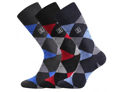 Ponožky Dikarus káro / mix B (Parametr-barva káro / mix B, Velikost 43-46 (29-31))