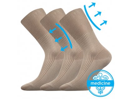 Ponožky Zdravan (Parametr-barva béžová, Velikost 46-48 (31-32))