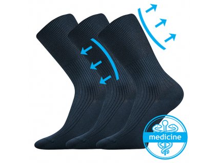 Ponožky Zdravan (Parametr-barva tmavě modrá, Velikost 46-48 (31-32))