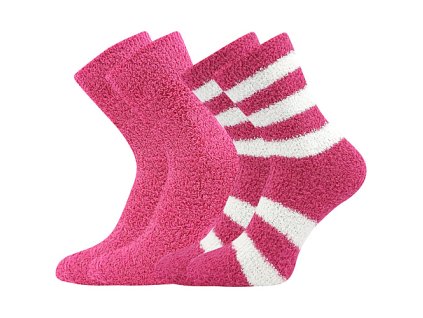 Ponožky Boma Světlana 2 pár magenta (Velikost 35-41 (23-27))