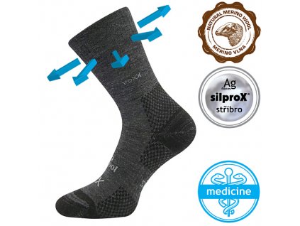 Ponožky VoXX Menkar tmavě šedá (Velikost 43-46 (29-31))