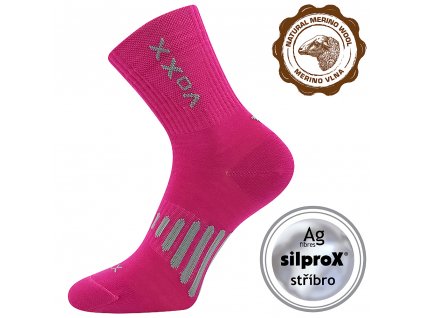 Ponožky VoXX Powrix fuxia (Velikost 39-42 (26-28))