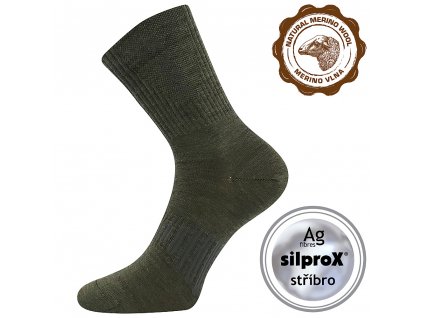 Ponožky VoXX Powrix khaki (Velikost 43-46 (29-31))