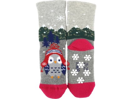 Ponožky Boma® Huhik ABS sovičky (Parametr-barva sovičky, Velikost 21-25 (15-17))