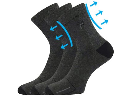 ponozky Lonka Broger 01 antracit mele