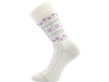 Ponožky VoXX® Veltra smetanová-fialová (Parametr-barva smetanová-fialová, Velikost 39-42 (26-28))