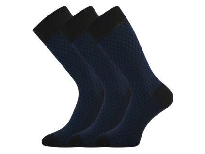 Ponožky pánské společenské ŽERYK s bavlnou ČERNÉ (3 páry) (Velikost 39-42 (26-28))