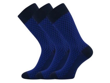 Ponožky pánské společenské ŽERYK s bavlnou TMAVĚ MODRÉ (3 páry) (Velikost 39-42 (26-28))