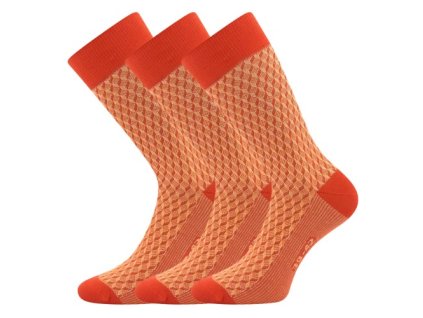 Ponožky pánské společenské ŽERYK s bavlnou ORANŽOVÉ (3 páry) (Velikost 39-42 (26-28))