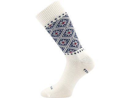 Ponožky dámské silné NORDKAPP z merino a s ionty stříbra SMETANOVÉ (Velikost 35-38 (23-25))