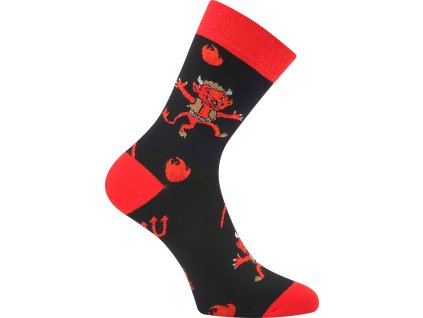 Ponožky dětské mikulášské TREPIFAJXLÍK s obrázky ČERTŮ (3 páry) (Velikost 20-24 (14-16))